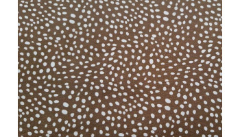 10cm Stretchjersey aus der Serie "Mini Winter" unregemäßige Punte braun/wollweiss  (Grundpreis €10,00/m)